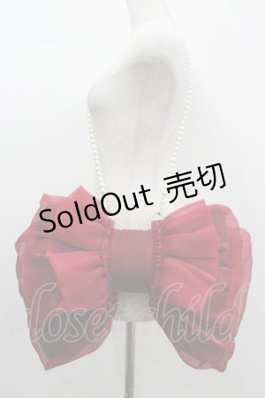 画像: BOGUTA / リボン型バッグ風モチーフ M 赤 I-26-04-08-025-EL-ZA-SA-ZI