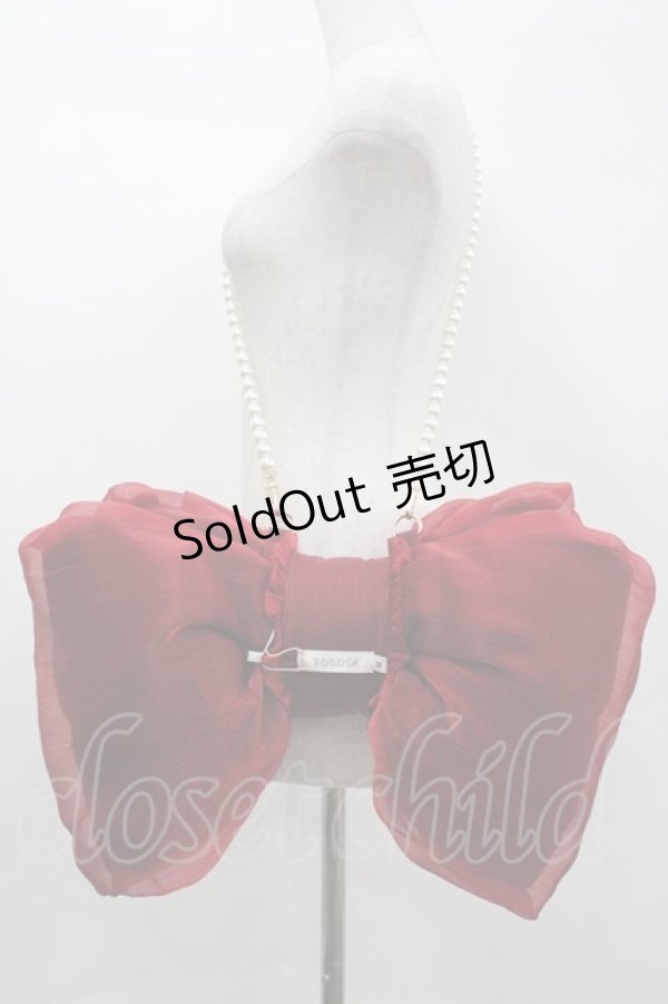 画像2: BOGUTA / リボン型バッグ風モチーフ M 赤 I-26-04-08-025-EL-ZA-SA-ZI (2)