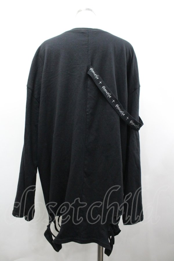 画像2: NOEMIE / シルバープリントダメージユニセックスTシャツ M 黒 I-26-04-10-030-LO-TO-TE-ZI (2)