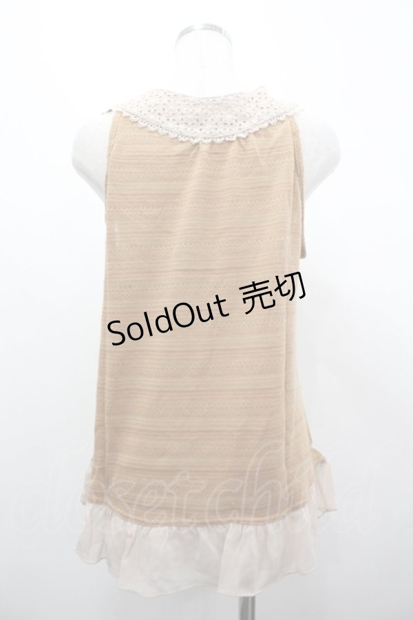 画像2: axes femme / 異素材切り替えアウタータンク M オレンジ I-26-04-10-034-AX-TO-SA-ZI (2)