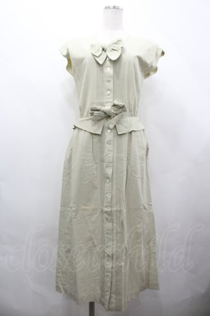 画像: PINK HOUSE / リボンピンタックセットアップ風ワンピース  アイボリー I-26-04-10-047-LO-OP-SA-ZI