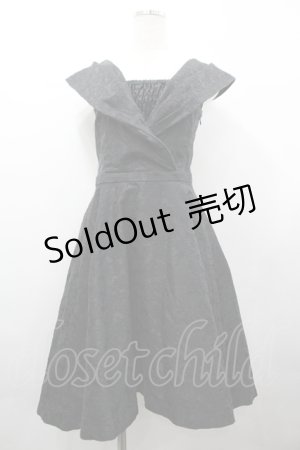 画像: axes femme / カシュクールJQドレス  黒 I-26-04-10-050-AX-OP-SA-ZI