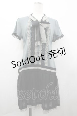 画像: axes femme / 裾プリーツボータイチュニック M グリーン I-26-04-10-051-AX-OP-SA-ZI