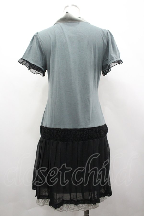 画像2: axes femme / 裾プリーツボータイチュニック M グリーン I-26-04-10-051-AX-OP-SA-ZI (2)