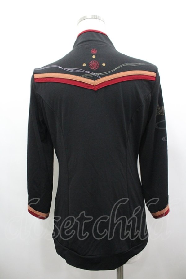 画像3: Ozz oneste / 折鶴プリントZIPトップス  黒 I-26-04-10-005-OO-BL-TE-ZI (3)