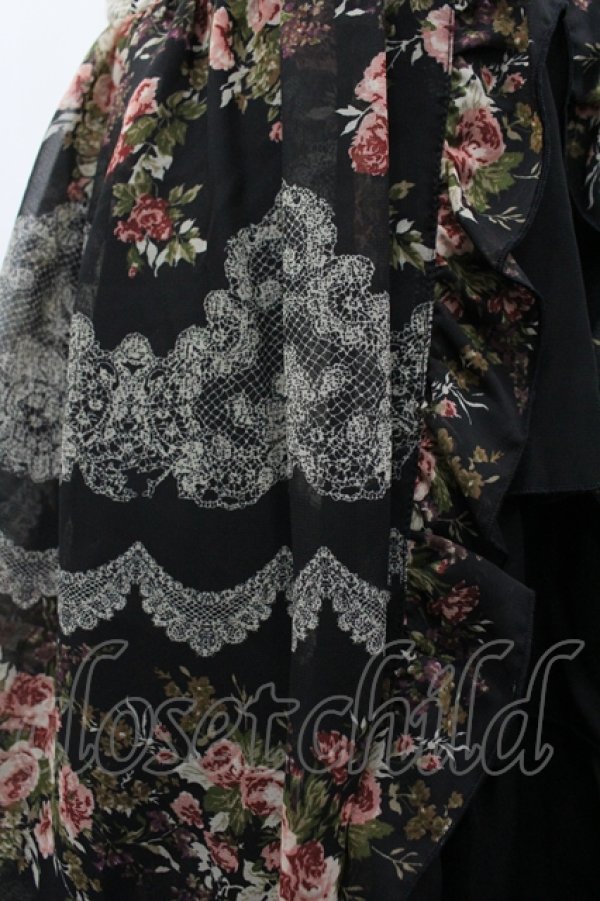 画像3: axes femme / レースX花柄スリットチュニ M クロ I-26-04-10-054-AX-OP-SA-ZI (3)