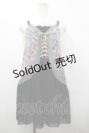 画像: axes femme / ビスチェ重ね着風キャミチュニック M サックス I-26-04-10-056-AX-OP-SA-ZI