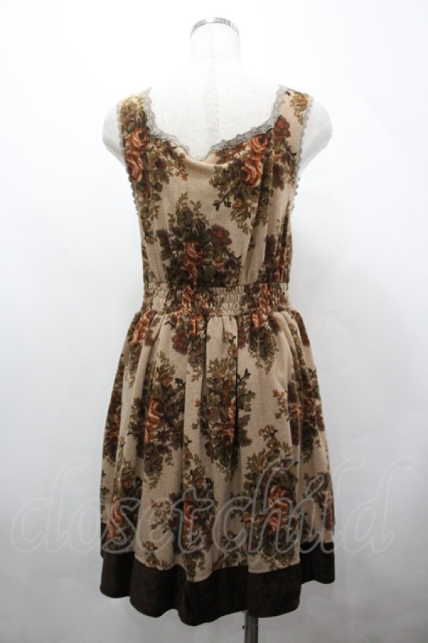 画像2: axes femme / アンティークブーケ柄チュニ M ベージュ I-26-04-10-058-AX-OP-SA-ZI (2)