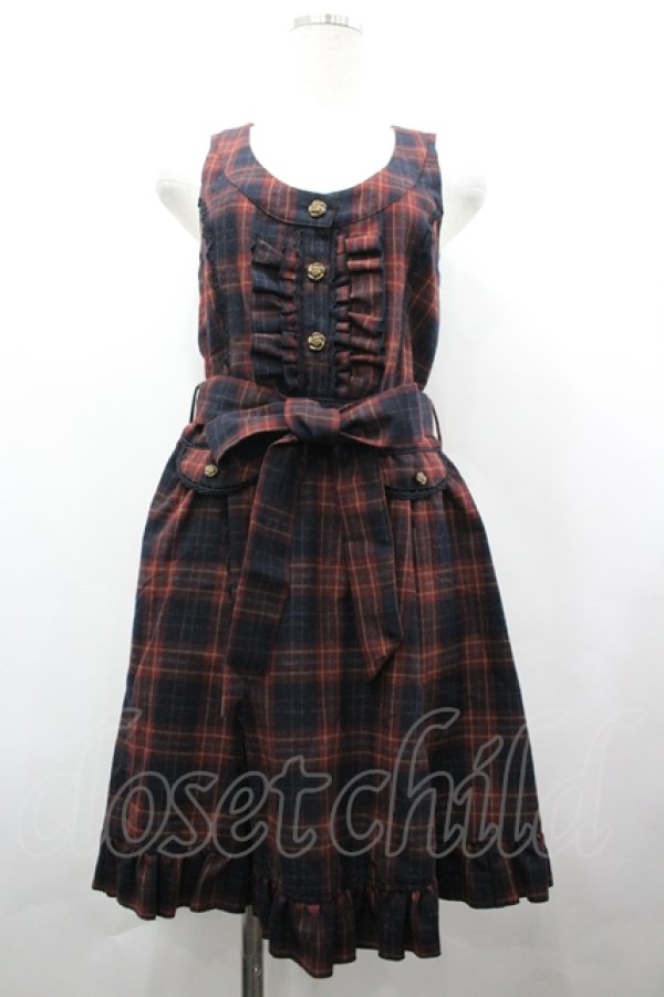 画像1: axes femme / フィット&フレアージャンドレ M アカ I-26-04-10-060-AX-OP-SA-ZI (1)