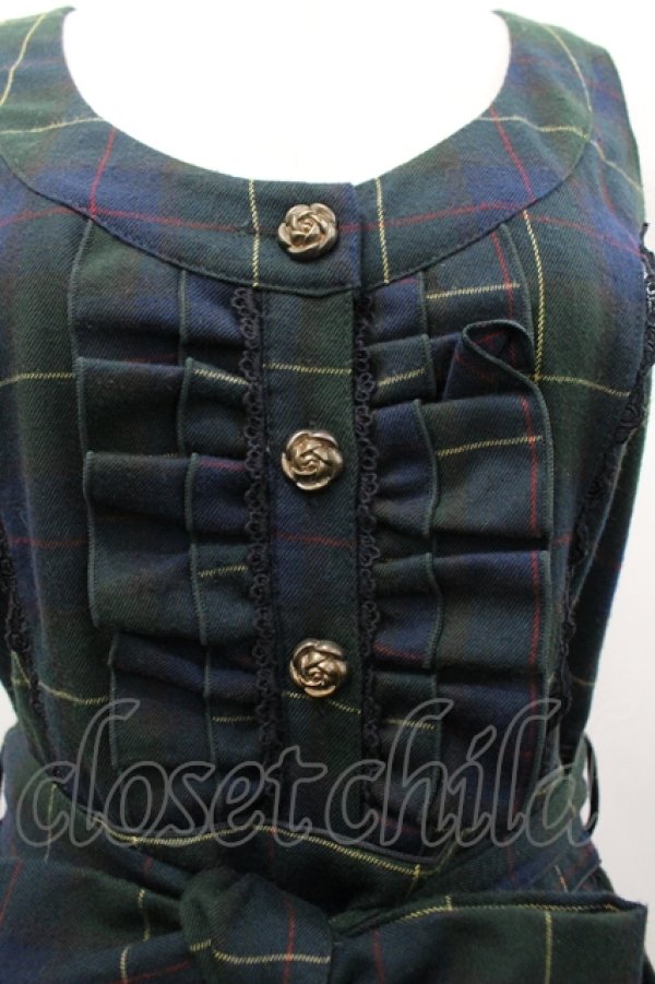 画像3: axes femme / フィット&フレアージャンドレ M グリーン I-26-04-10-061-AX-OP-SA-ZI (3)