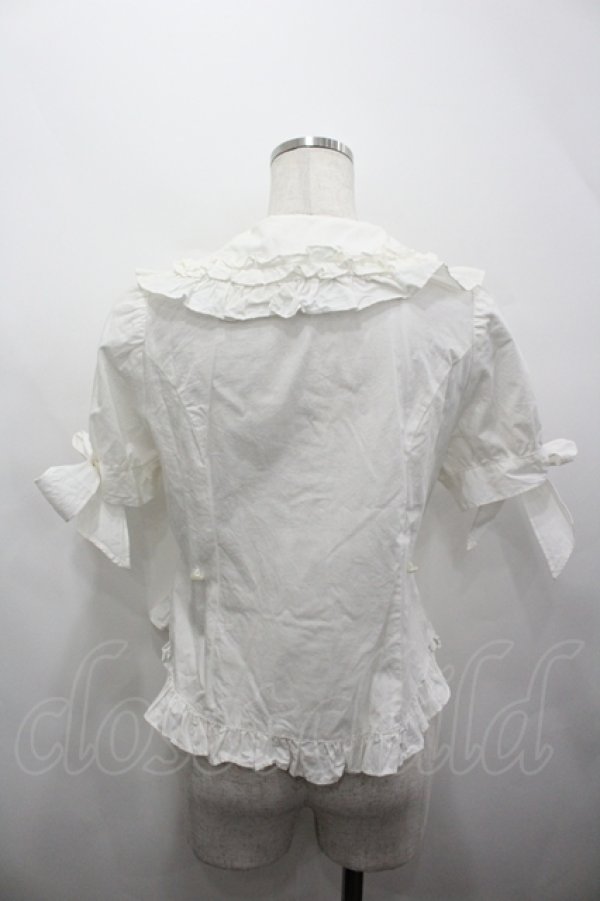 画像2: MAM / ラヴリーリボンブラウス  白 I-26-04-10-001-LO-BL-SA-ZI (2)