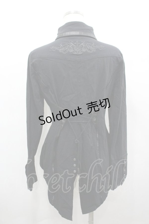 画像3: Ozz Croce / Toward Eternal Light ブラウス  黒 I-26-04-10-006-OO-BL-TE-ZI (3)