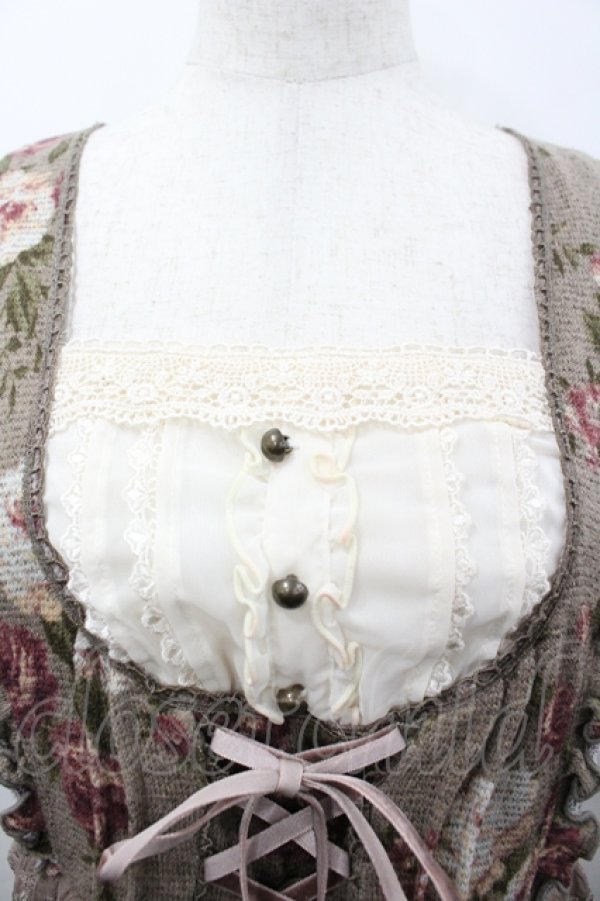 画像3: axes femme / ジャンドレレイヤード風チュニック M ベージュ I-26-04-10-063-AX-OP-SA-ZI (3)