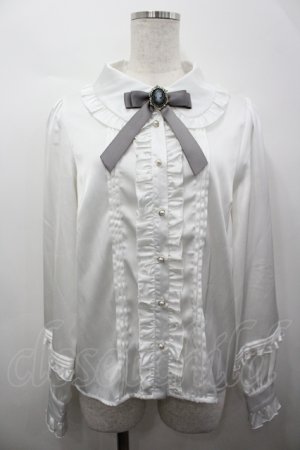 画像: Amavel / Elegant Doll カメオリボンブラウス F アイボリー I-26-04-10-007-CA-BL-TE-ZI