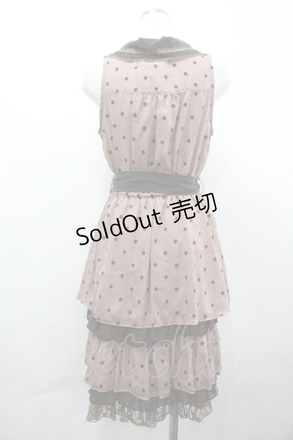 画像2: axes femme / フロッキードット衿付きOP M アワピンク I-26-04-10-066-AX-OP-SA-ZI (2)