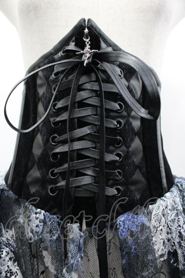 画像3: LILITH HOUSE / ベロアコルセットスカート L 黒 I-26-04-10-073-LO-BL-SA-ZI (3)