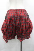 画像2: ALGONQUINS / チェックスタッズ&ベルト付きショートパンツ  レッド I-26-04-10-076-AL-PA-SA-ZI (2)