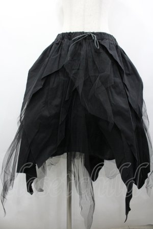 画像: ROMANTIC NEUROSIS / チュールイレヘムスカート  ブラック I-26-04-10-078-PU-SK-SA-ZI