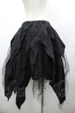 画像2: ROMANTIC NEUROSIS / チュールイレヘムスカート  ブラック I-26-04-10-078-PU-SK-SA-ZI (2)