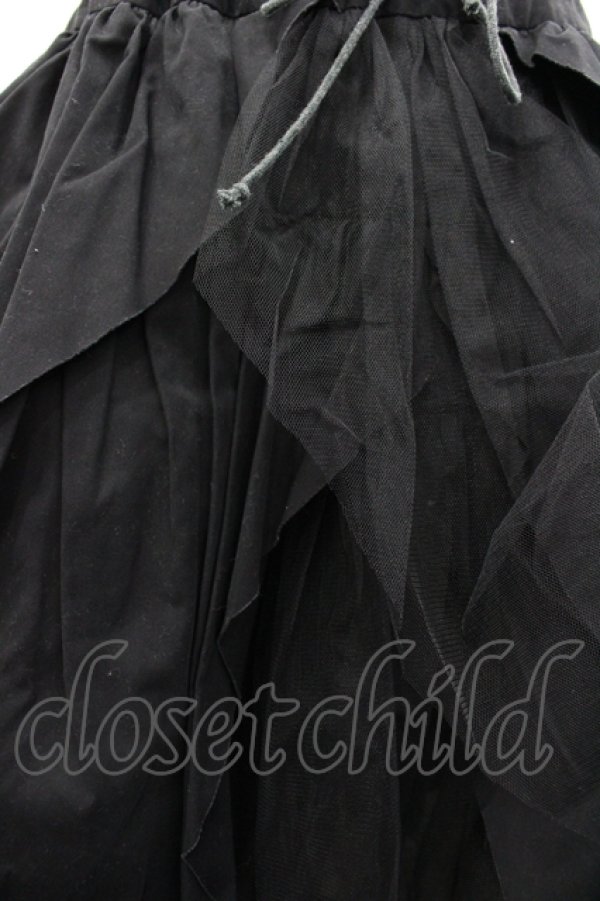 画像3: ROMANTIC NEUROSIS / チュールイレヘムスカート  ブラック I-26-04-10-078-PU-SK-SA-ZI (3)