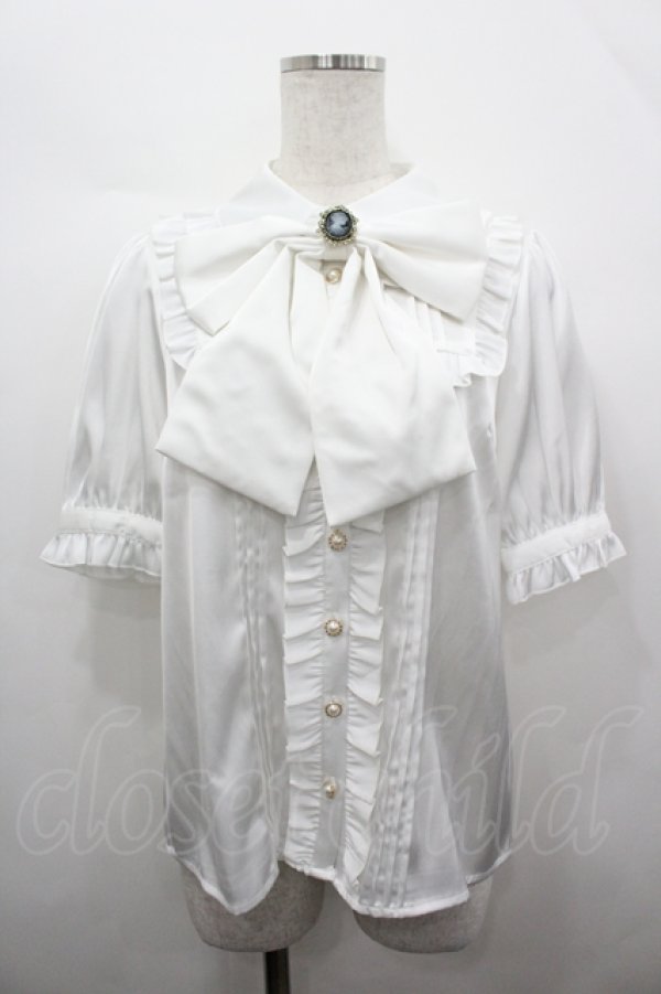 画像1: Amavel / Classical Dollリボンタイブラウス F 白 I-26-04-10-008-CA-BL-TE-ZI (1)