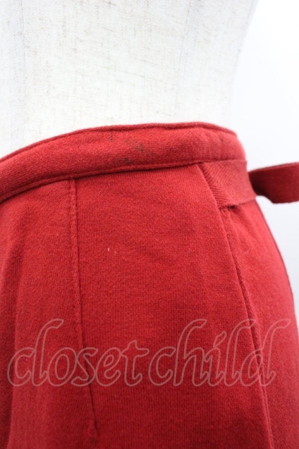 画像3: WONDERFUL WORLD / 裾ロゴスウェットスカート  赤Ｘ白 I-26-04-10-082-LO-SK-SA-ZI (3)