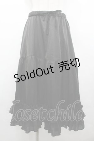 画像: axes femme kawaii / ミディフリルペチスカート M 黒 I-26-04-10-083-AX-SK-TE-ZI