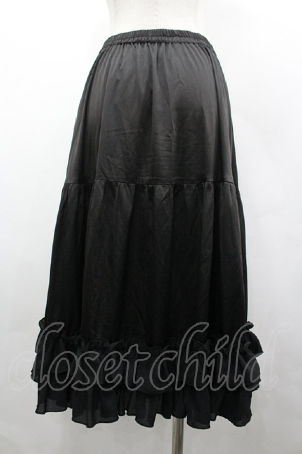 画像2: axes femme kawaii / ミディフリルペチスカート M 黒 I-26-04-10-083-AX-SK-TE-ZI (2)