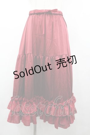 画像: axes femme kawaii / ミディフリルペチスカート M ワイン I-26-04-10-084-AX-SK-TE-ZI