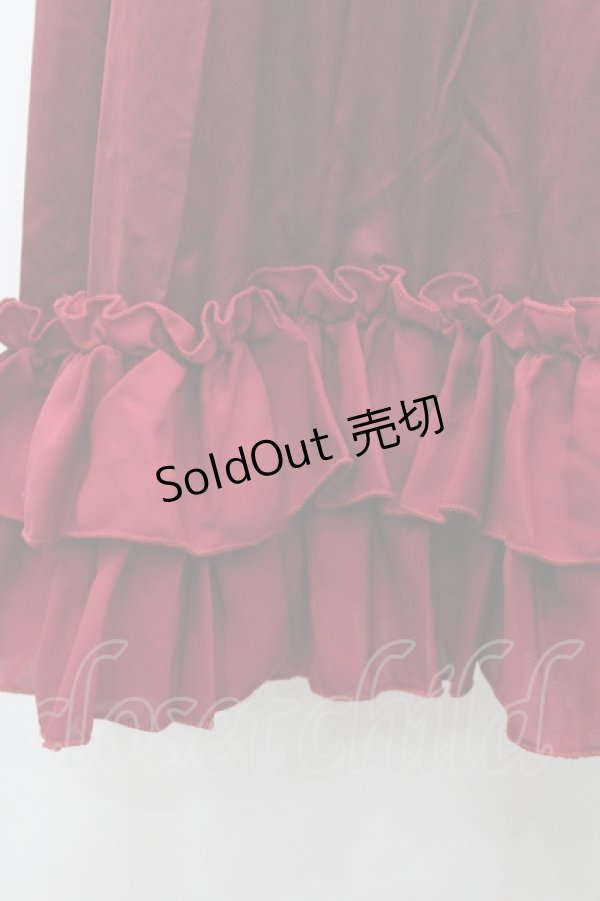 画像3: axes femme kawaii / ミディフリルペチスカート M ワイン I-26-04-10-084-AX-SK-TE-ZI (3)