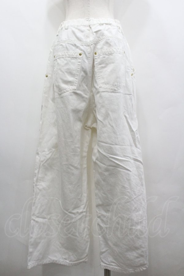 画像2: Jane Marple Dans Le Salon / コットンリネンデニム バギーパンツ  オフ I-26-04-10-087-JM-PA-TE-ZI (2)