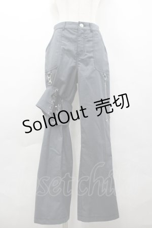 画像: axes femme POETIQUE / ガーターリング付パンツ M グレー I-26-04-10-088-AX-PA-TE-ZI