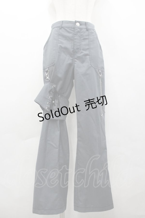 画像1: axes femme POETIQUE / ガーターリング付パンツ M グレー I-26-04-10-088-AX-PA-TE-ZI (1)