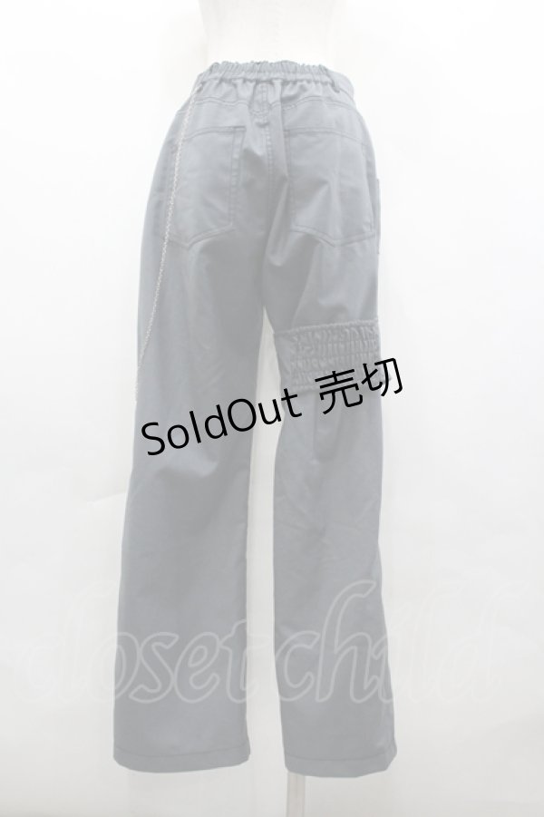 画像2: axes femme POETIQUE / ガーターリング付パンツ M グレー I-26-04-10-088-AX-PA-TE-ZI (2)