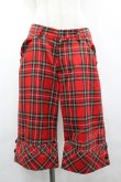 画像1: PEACE NOW / チェックハーフパンツ L レッド I-26-04-10-089-PU-PA-SA-ZI (1)