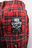 画像3: SEX POT ReVeNGe / チェックボンテージパンツ S レッド I-26-04-10-090-SP-PA-SA-ZI (3)