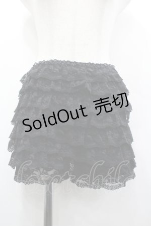 画像: DearMyLove / 総レースフリルインナーパンツ M-L 黒 I-26-04-10-093-0-PA-TE-ZI