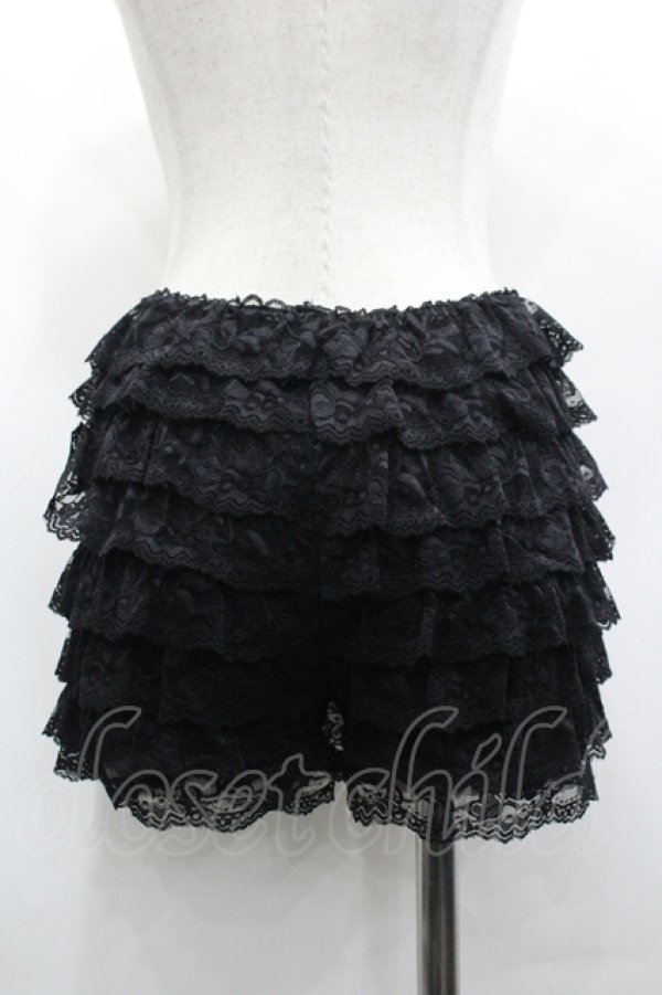 画像2: DearMyLove / 総レースフリルインナーパンツ M-L 黒 I-26-04-10-093-0-PA-TE-ZI (2)