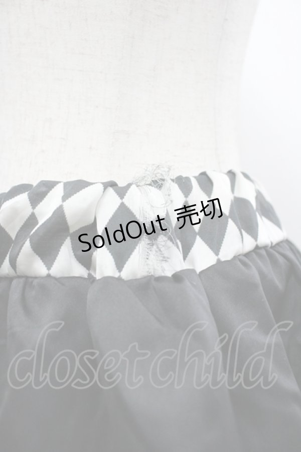 画像3: TOXIC STAR / ダイヤ柄&フリルボーダーキュロットパンツ  ブラック I-26-04-10-095-PU-PA-SA-ZI (3)