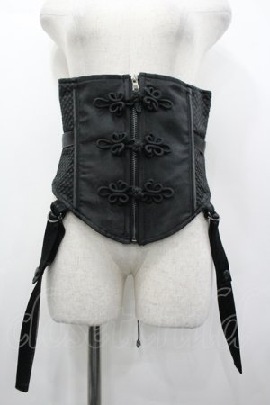 画像: Qutie Frash / チャイナコルセット F 黒 I-26-04-10-097-QU-TO-TE-ZI