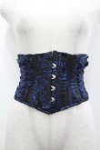 画像1: ATELIER PIERROT / Grim Shadows Corset  黒×青 I-26-04-10-098-EL-ZA-TE-ZI (1)