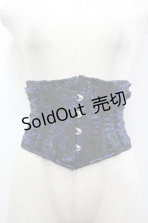 画像: ATELIER PIERROT / Grim Shadows Corset  黒×青 I-26-04-10-098-EL-ZA-TE-ZI