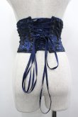 画像2: ATELIER PIERROT / Grim Shadows Corset  黒×青 I-26-04-10-098-EL-ZA-TE-ZI (2)