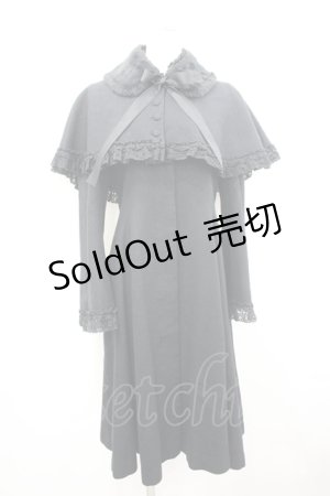 画像: Sheglit / Beatrix ケープコート M 黒 I-26-04-10-010-EL-CO-TE-ZI