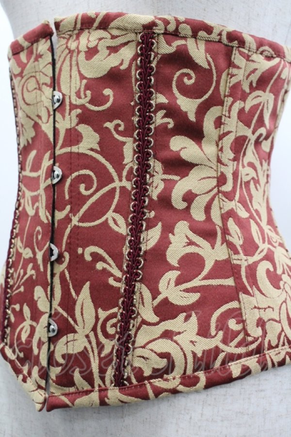 画像3: abilletage / 総柄コルセット  ボルドー I-26-04-10-099-GO-ZA-SA-ZI (3)