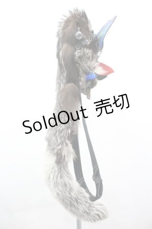 画像: 魔界ノ風鷹 / けものショルダー  黒ｘグレー I-26-04-10-104-LO-ZA-SA-ZI