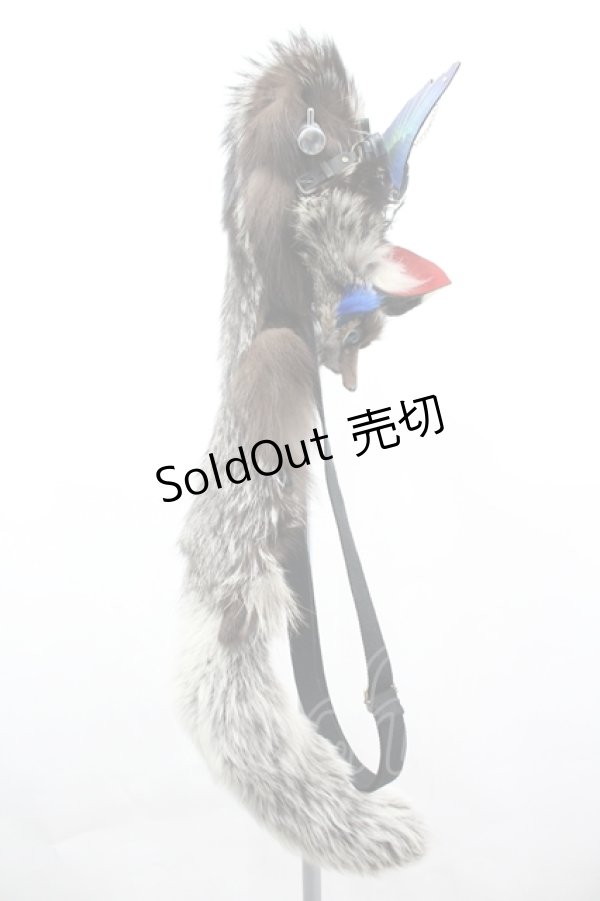 画像1: 魔界ノ風鷹 / けものショルダー  黒ｘグレー I-26-04-10-104-LO-ZA-SA-ZI (1)