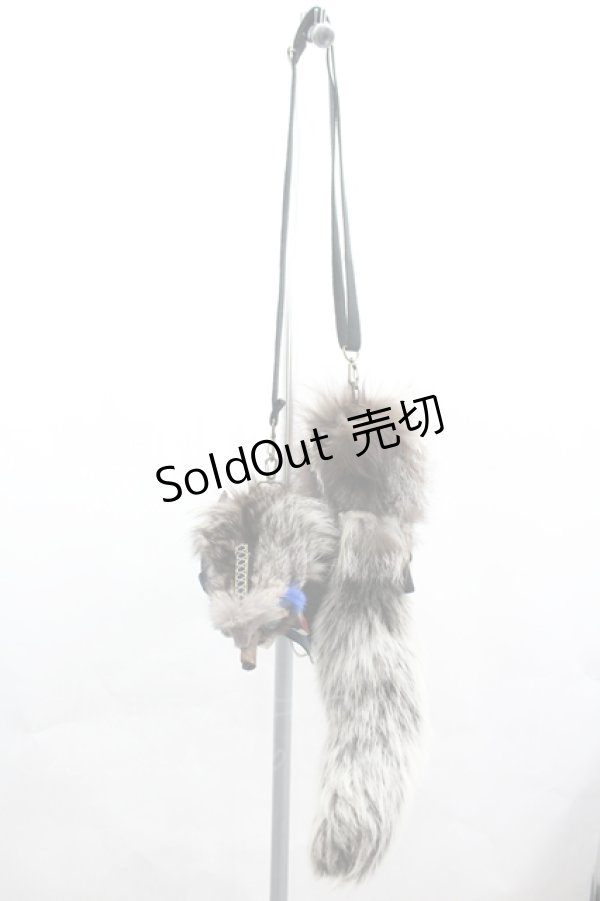 画像2: 魔界ノ風鷹 / けものショルダー  黒ｘグレー I-26-04-10-104-LO-ZA-SA-ZI (2)