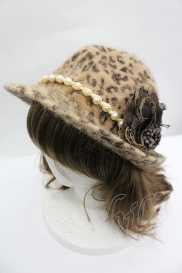 画像1: axes femme / レオパードハット  ブラウン I-26-04-10-110-AX-AC-SA-ZI (1)