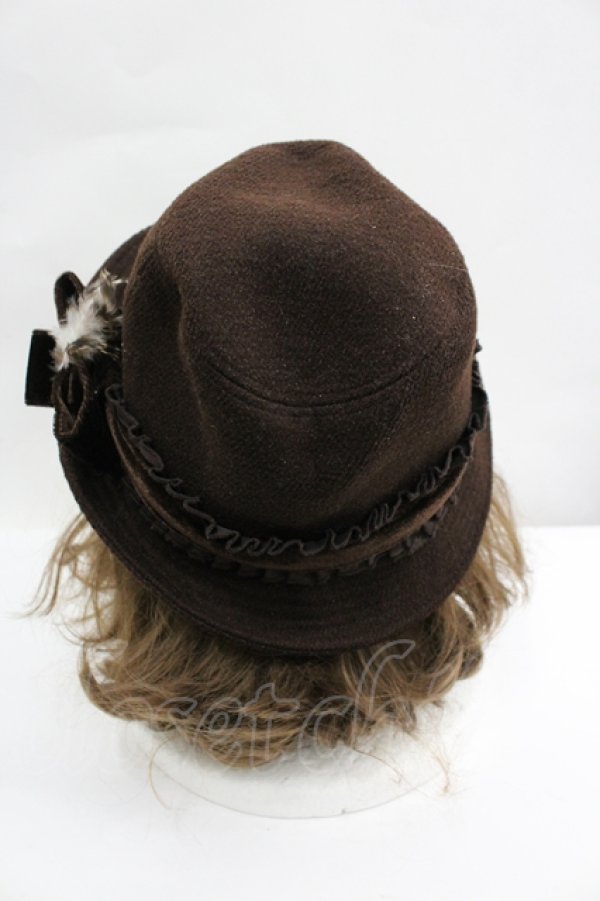 画像3: axes femme / ベロアリボンハット  ブラウン I-26-04-10-113-AX-AC-SA-ZI (3)